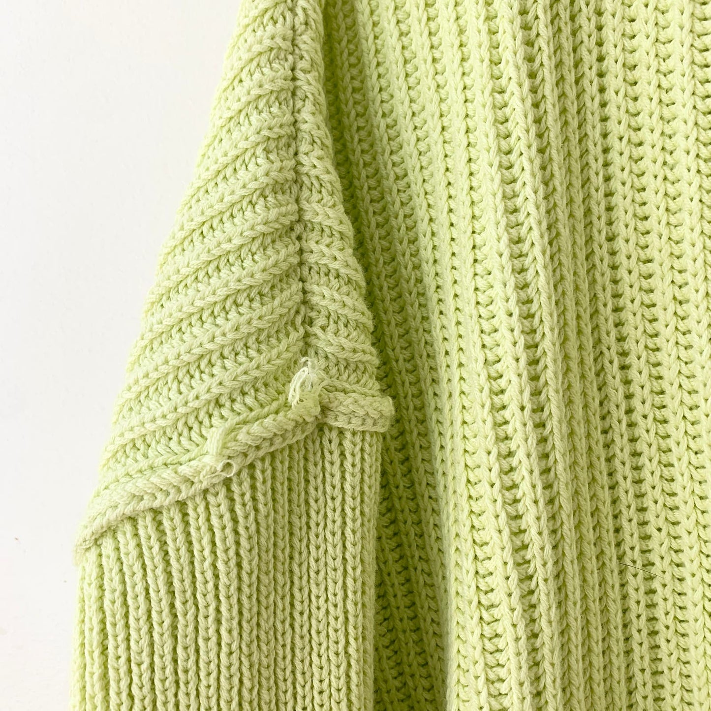 FREE PEOPLE Layer Cake Lime Green Turtleneck Flowy Sweater Small