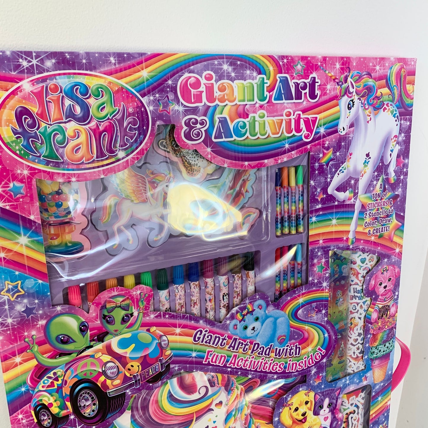 Lisa Frank Rare Double Stickers Total Giant Art & Activity Set New Sealed Bx