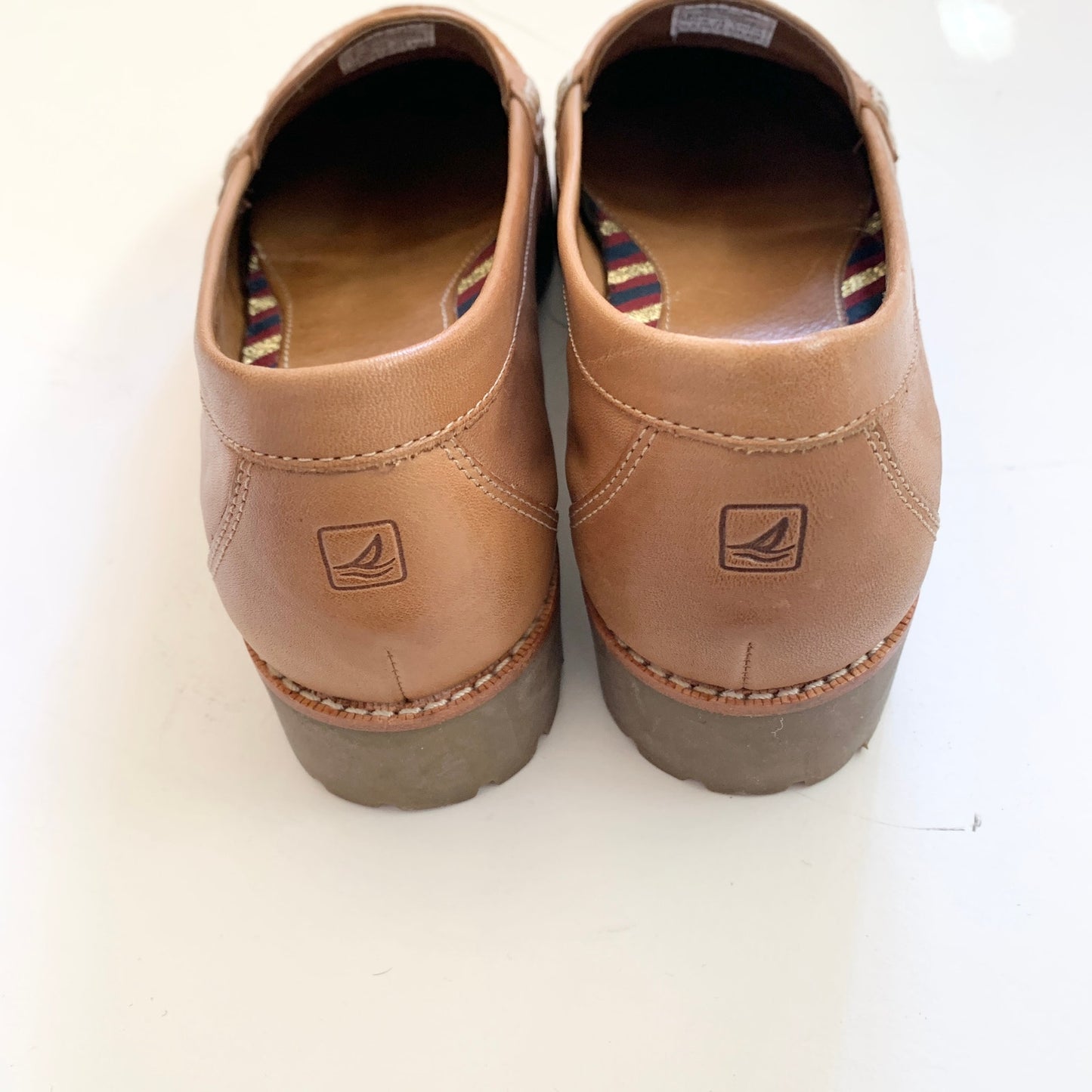 Sperry Top Sider Leather Winsor Cognac Loafer Tan Shoes 9M 9236266