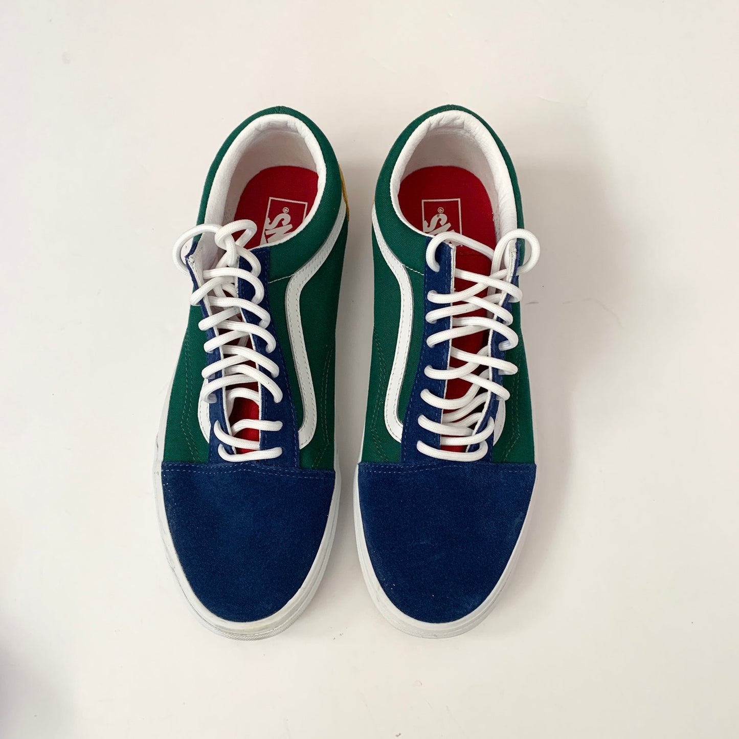 Vans Old Skool Yacht Club Suede Green Color Block Nautical Sneaker Shoes 11.5