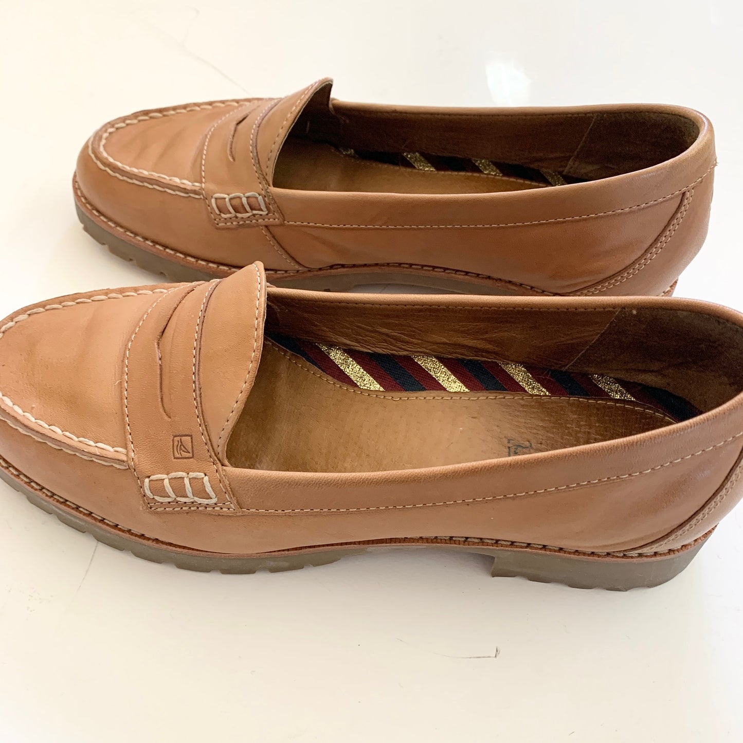 Sperry Top Sider Leather Winsor Cognac Loafer Tan Shoes 9M 9236266