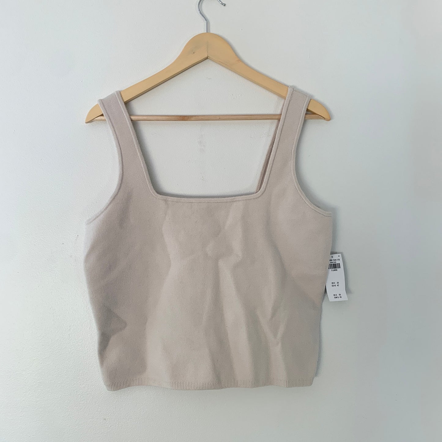 Abercrombie Fitch Soft Collection Cropped Knit Tank Cream XL New