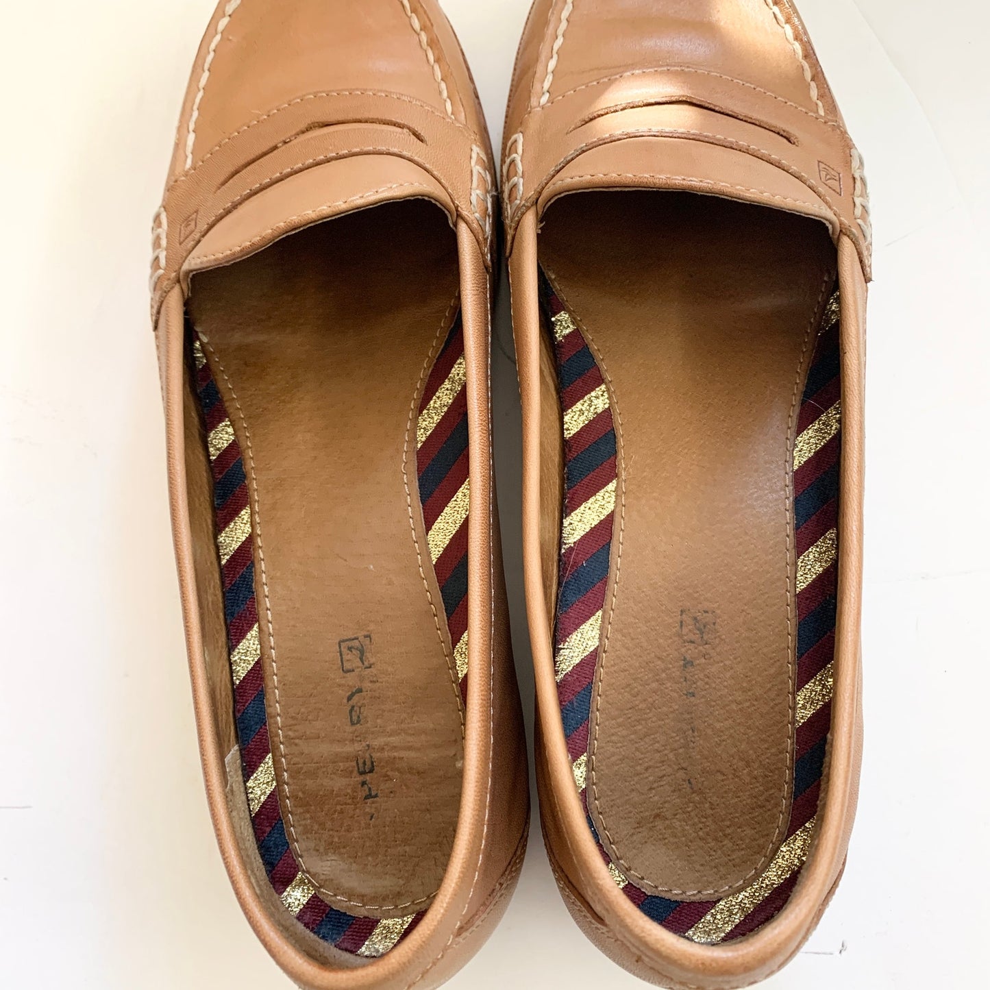 Sperry Top Sider Leather Winsor Cognac Loafer Tan Shoes 9M 9236266