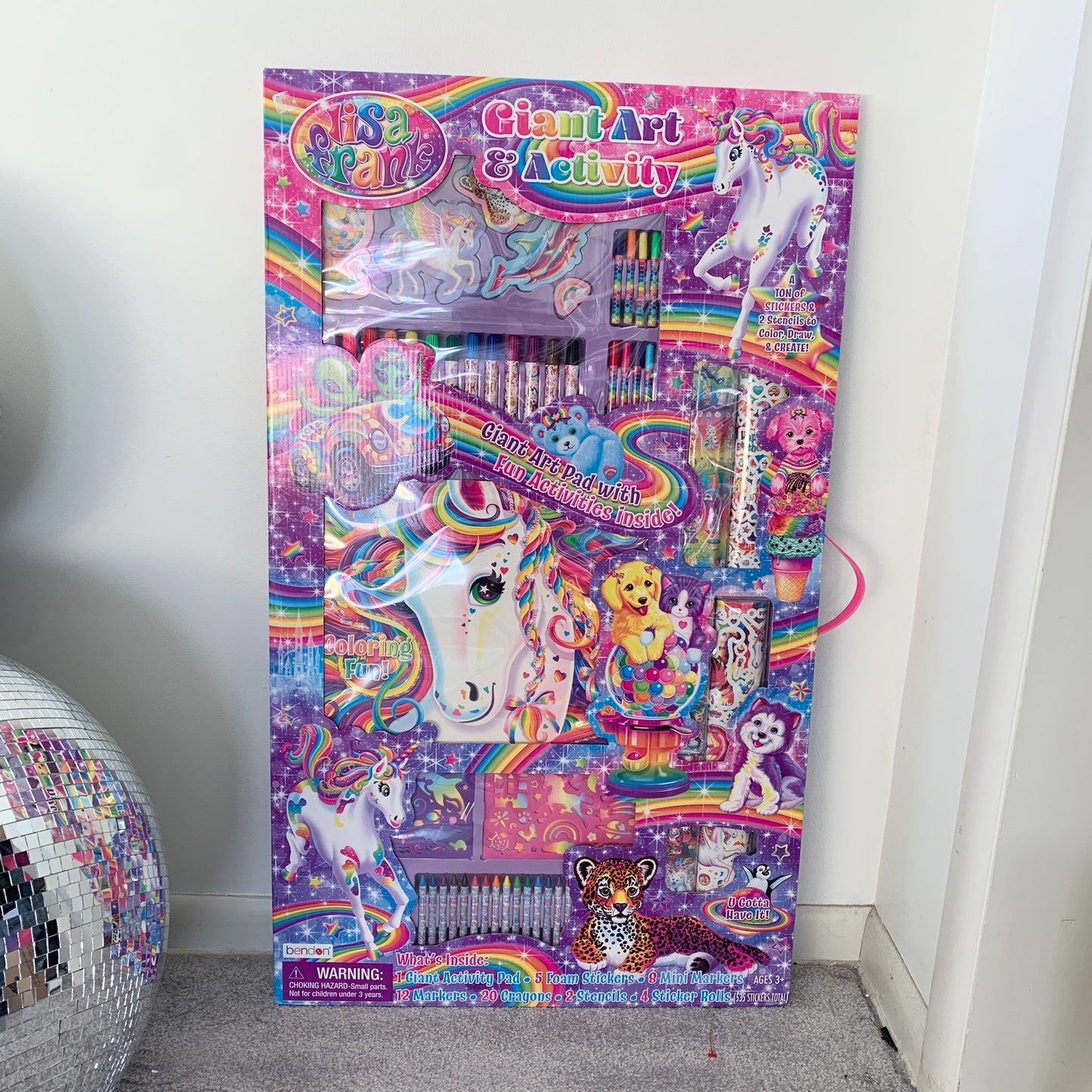 Lisa Frank Rare Double Stickers Total Giant Art & Activity Set New Sealed Bx
