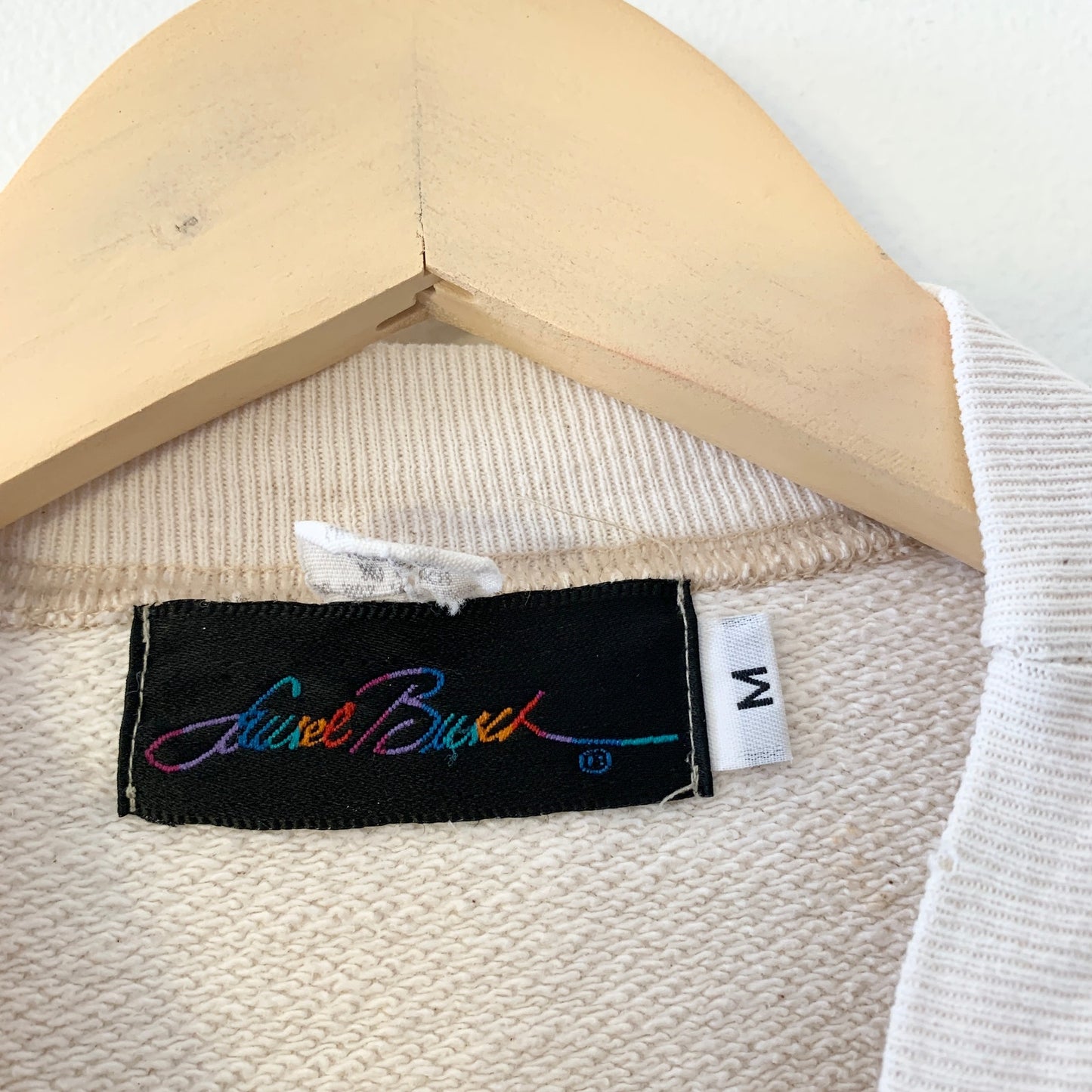 Laurel Burch Vintage 90s Elk Canyon Mares Sweatshirt Cream Medium