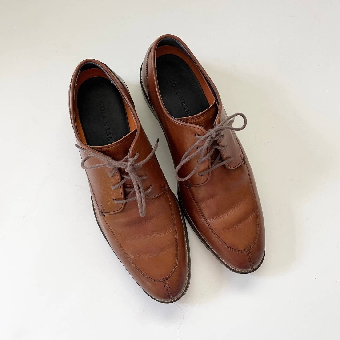 Cole Haan Men's Leather British Tan Brown Lenox Hill Split Toe Oxford C11629