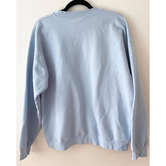 Party At Gatsby's Great Blue Graphic Crew Sweatshirt