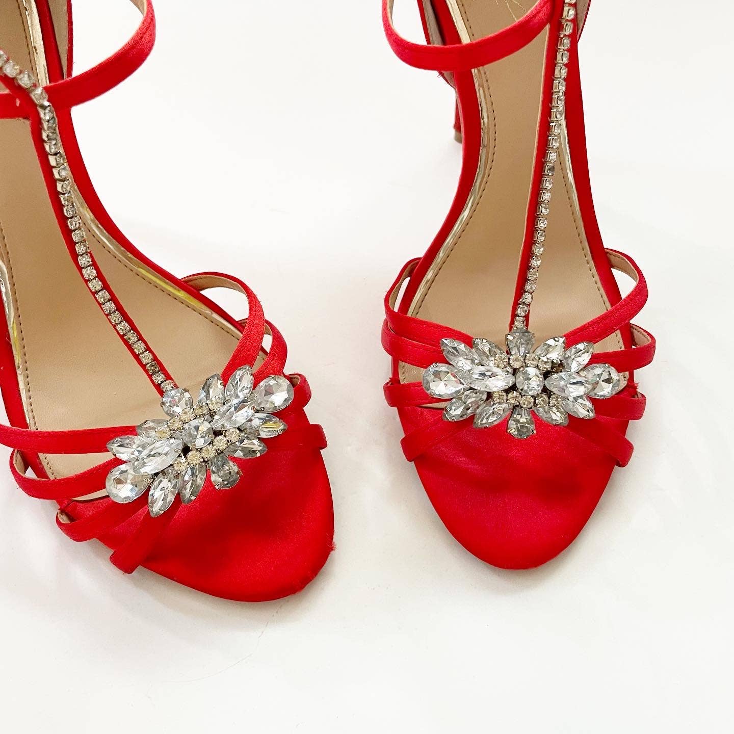 Jewel Badgley Mischka Red Hazel Heel Formal Shoes
