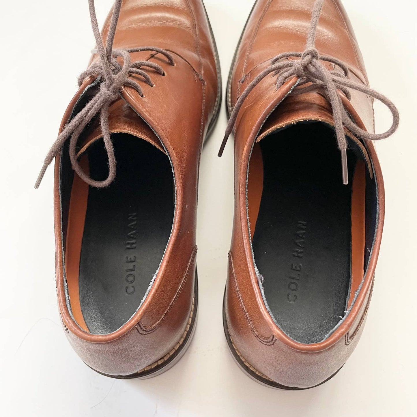Cole Haan Men's Leather British Tan Brown Lenox Hill Split Toe Oxford C11629