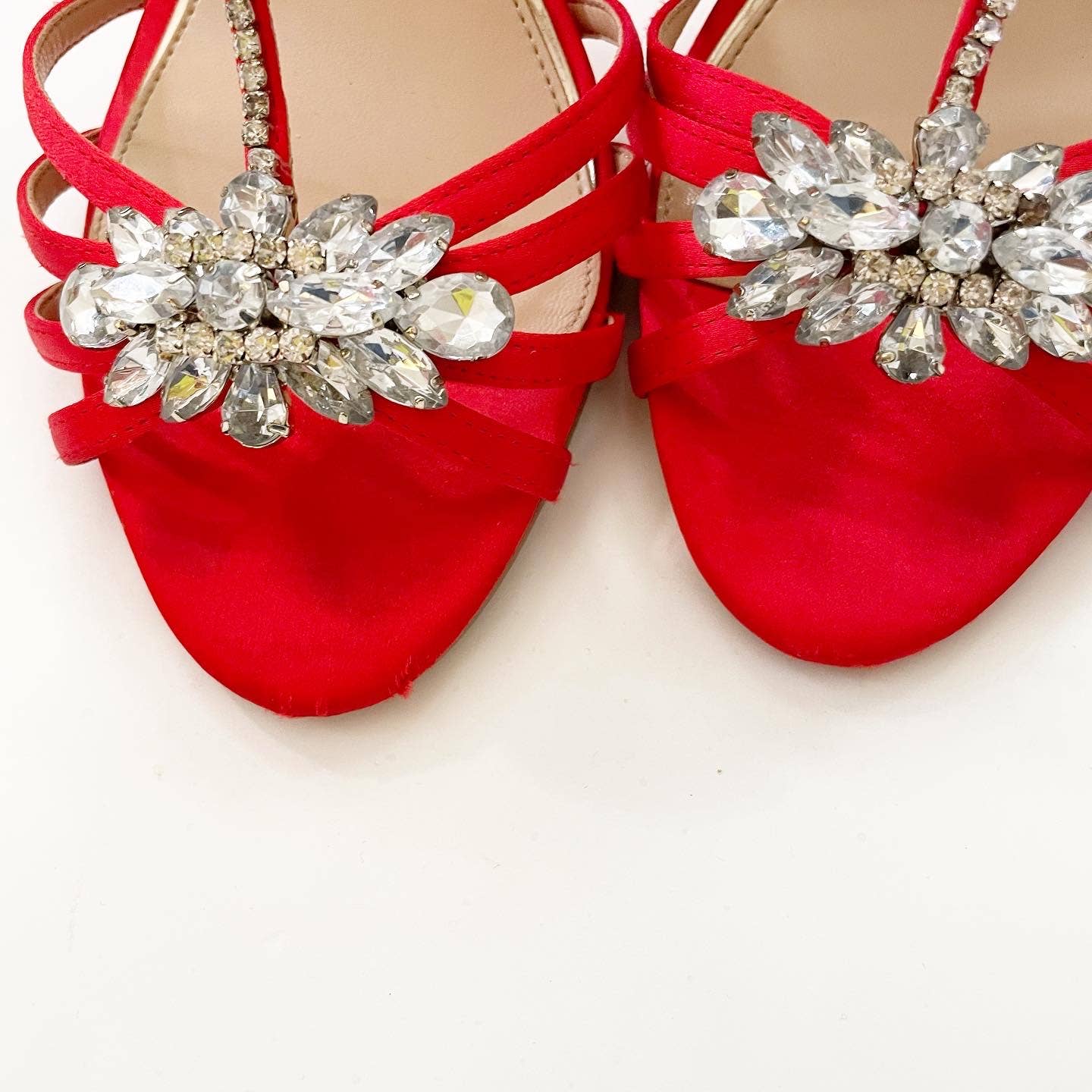 Jewel Badgley Mischka Red Hazel Heel Formal Shoes