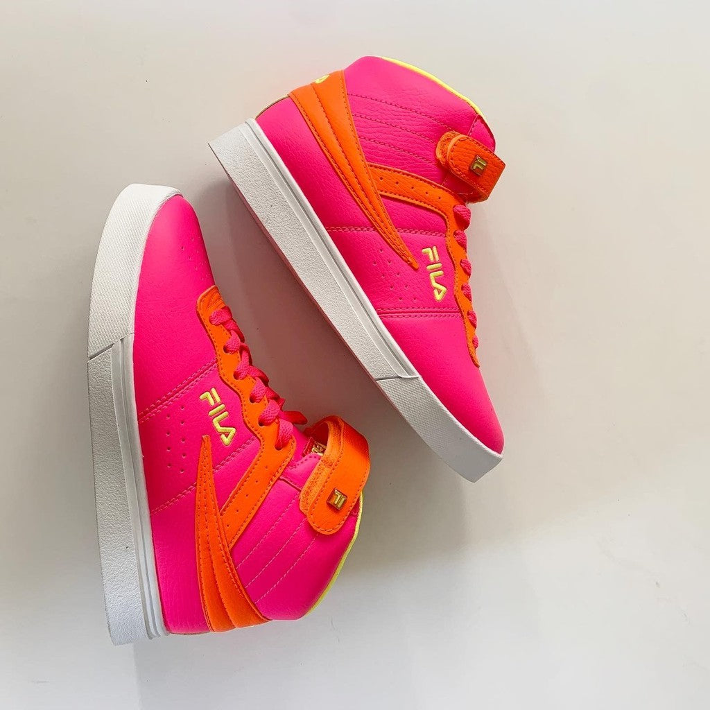 FILA Vulc Neon Pink, Orange & Green High Top Sneaker Sneaker 7 Women – Shop  Dina's Days