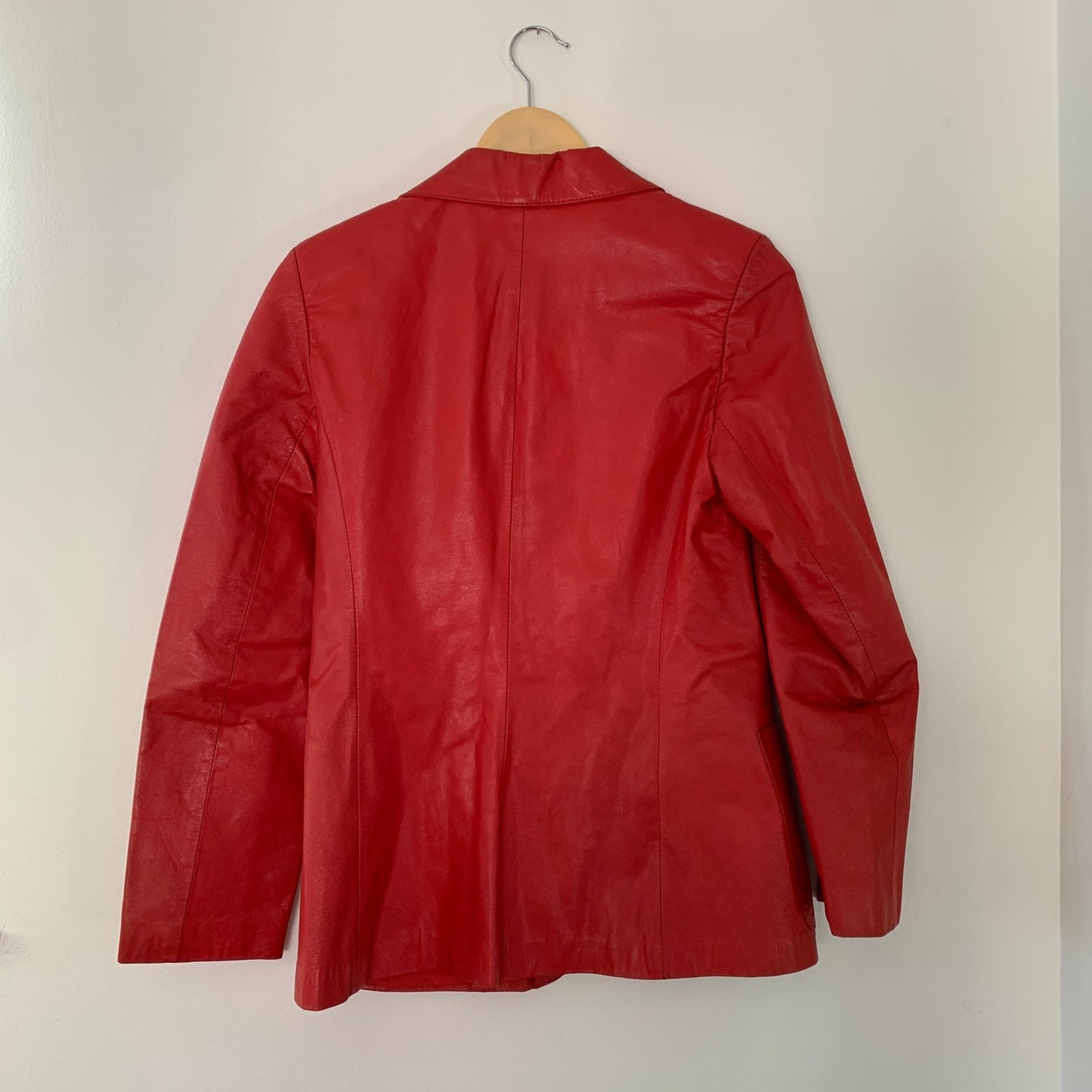 Juan Sebastian Vintage Genuine Leather Red Jacket Size Medium 9/10