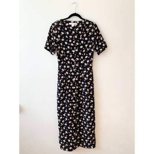 Vintage 90s The Limited Tulip Button Front Maxi Dress Large