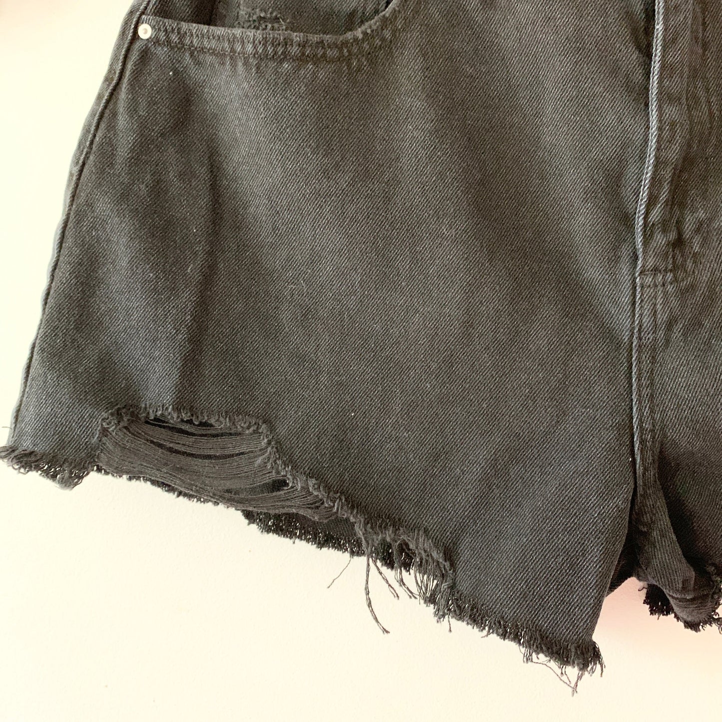 Cotton On High Rise Mom Denim Black Shorts New 12