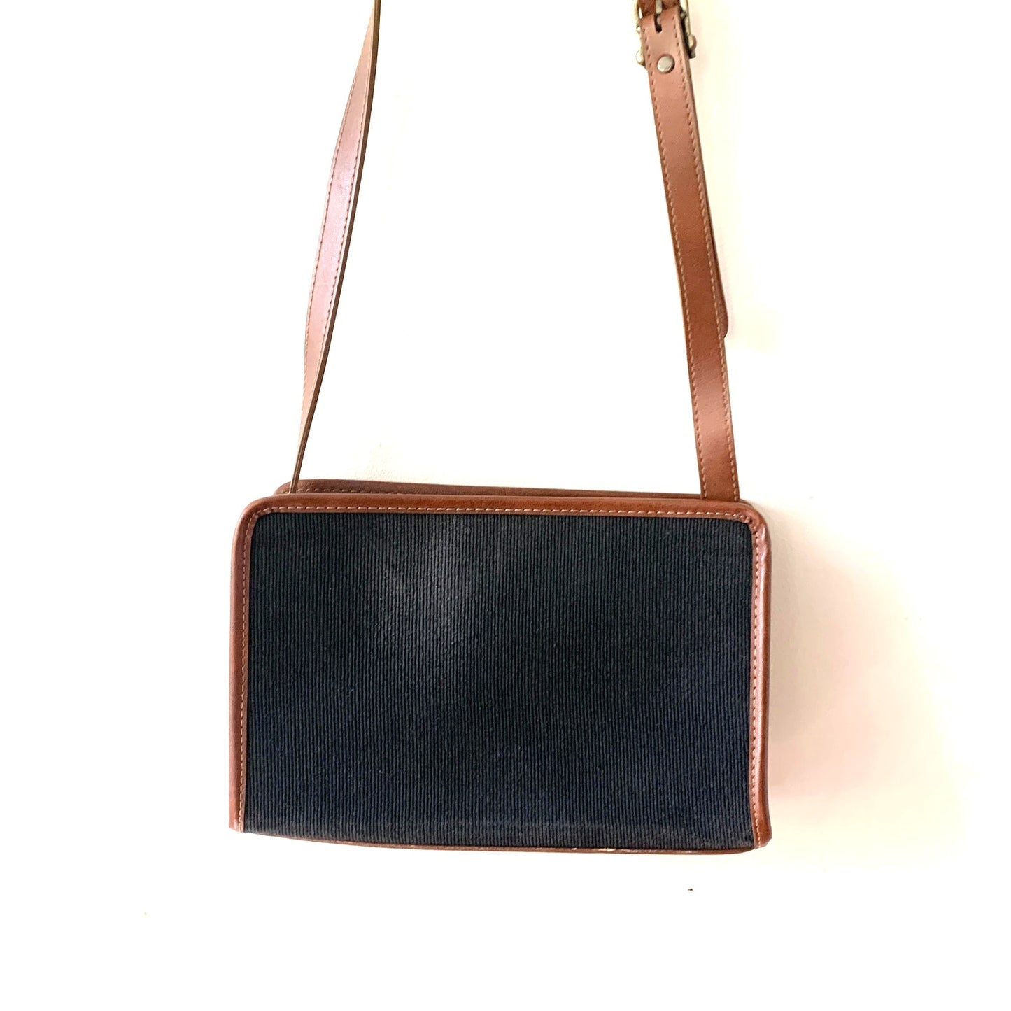 ESPRIT Vintage Black Brown Crossbody Rectangle Purse