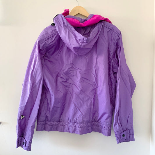 Black Bear Vintage 80s 90s Color Block Full Zip Purple Pink Ski Jacket Small