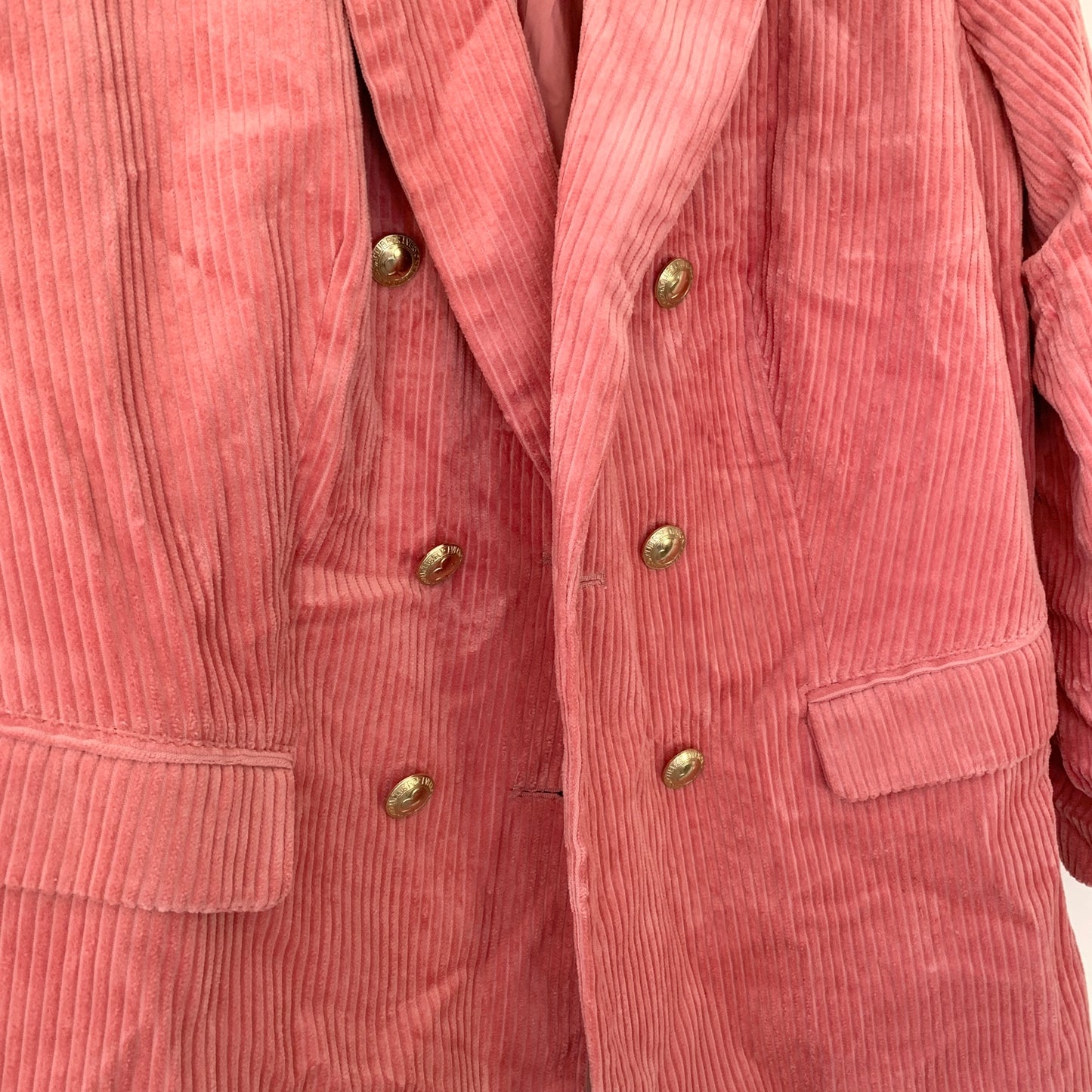 Rowing Blazers Target Pink Corduroy Double Breasted Blazer XXL