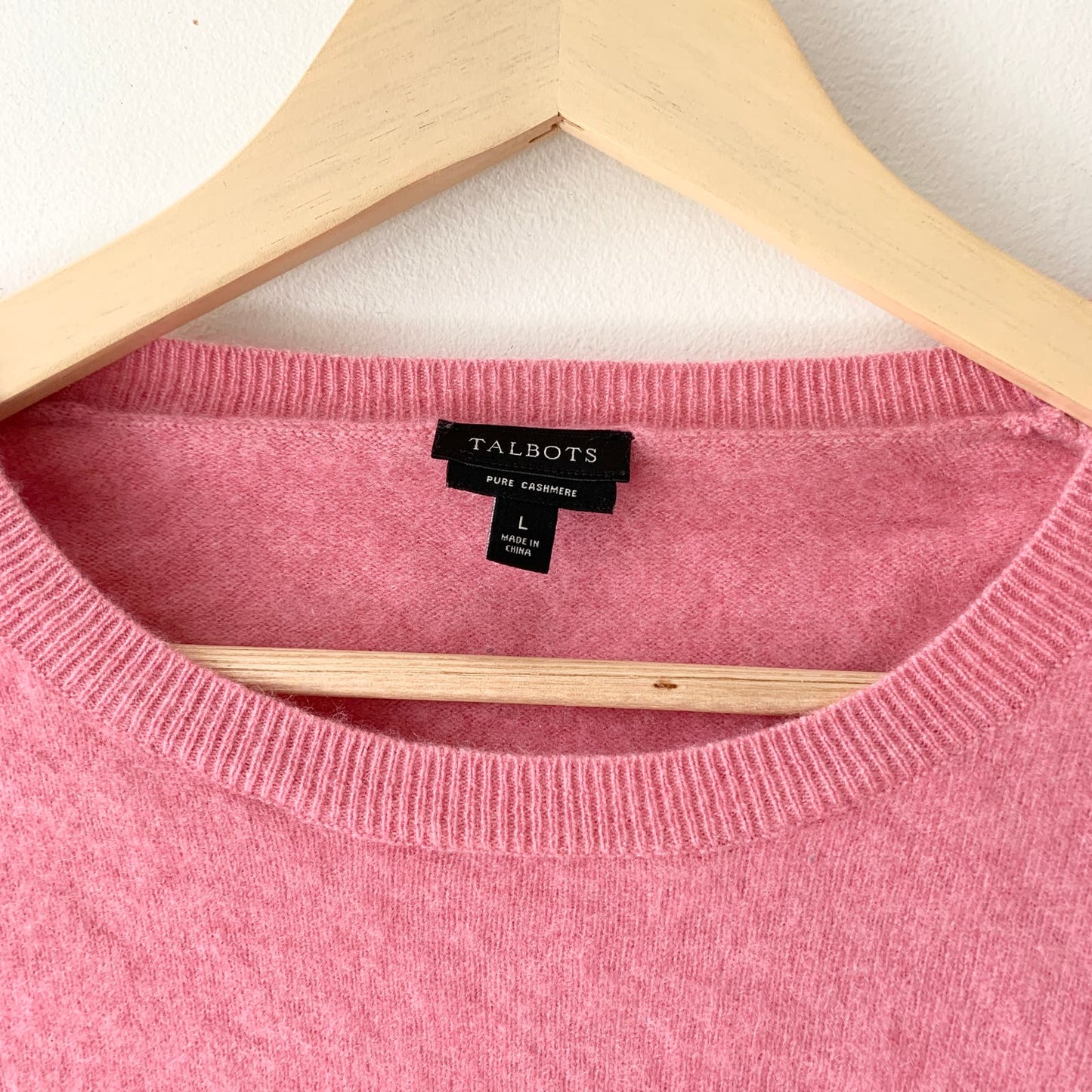 TALBOTS Cashmere Pink Pullover Sweater Large