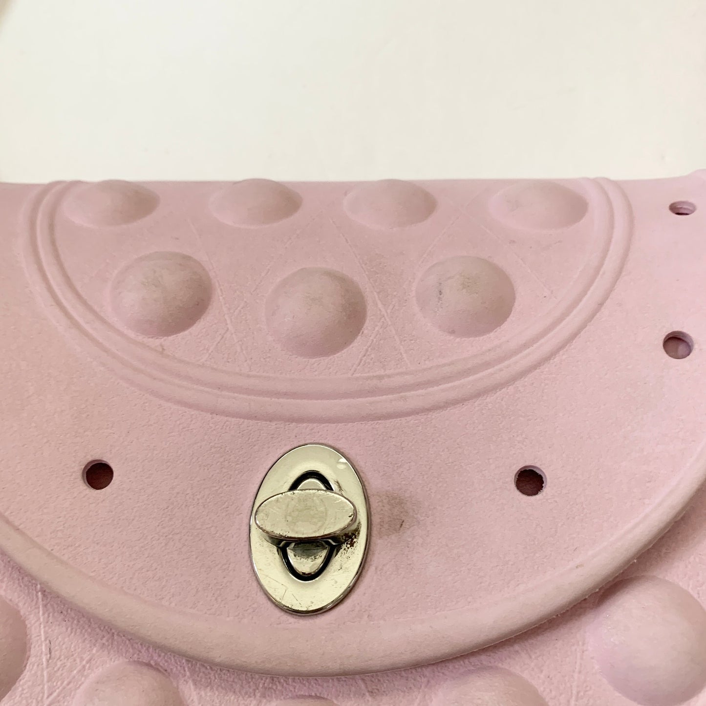 Crocs Rubber Light Pale Blush Pink Crossbody Purse Bag