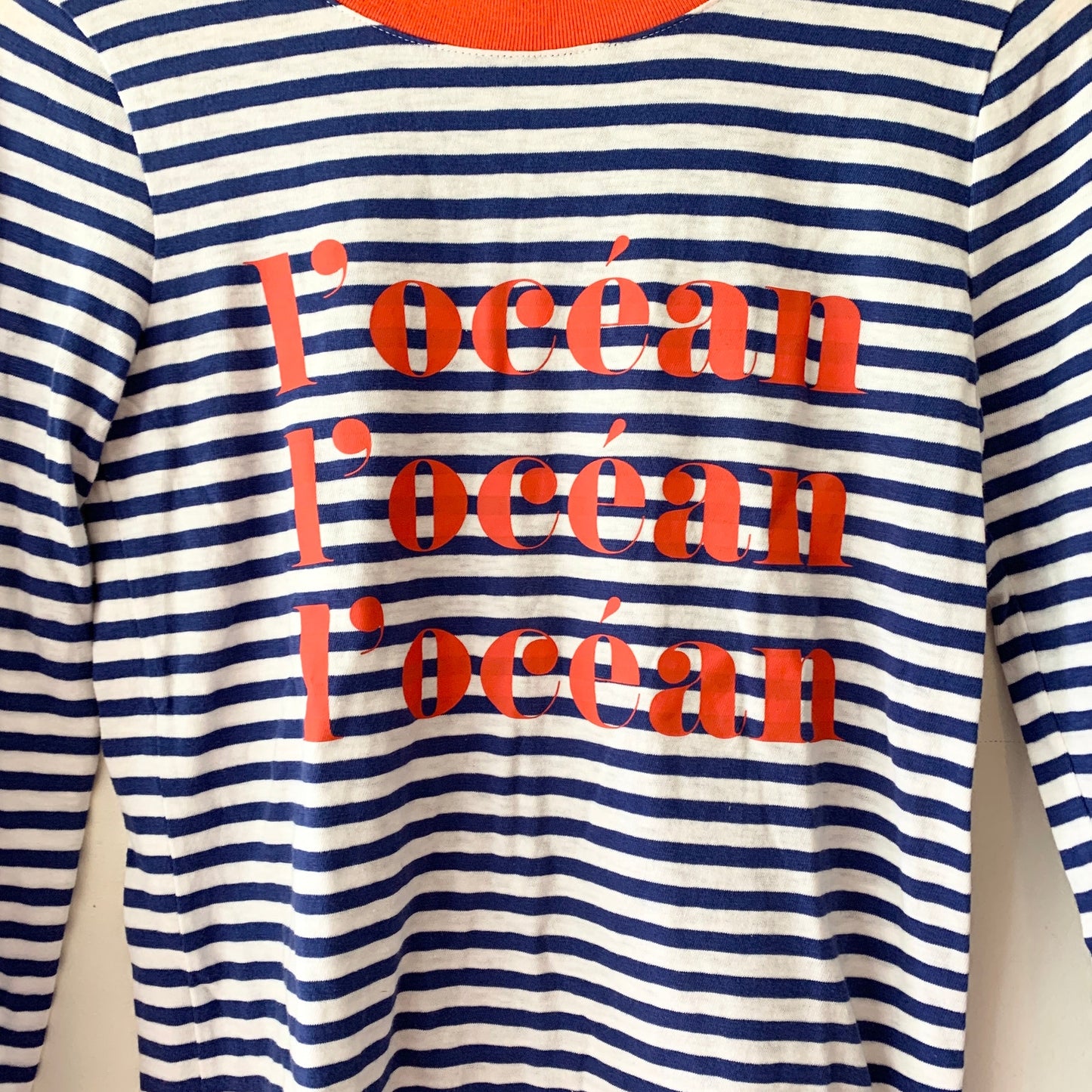 J. Crew French Striped L'Ocean Ocean Long Sleeve Red White Blue T-Shirt XS