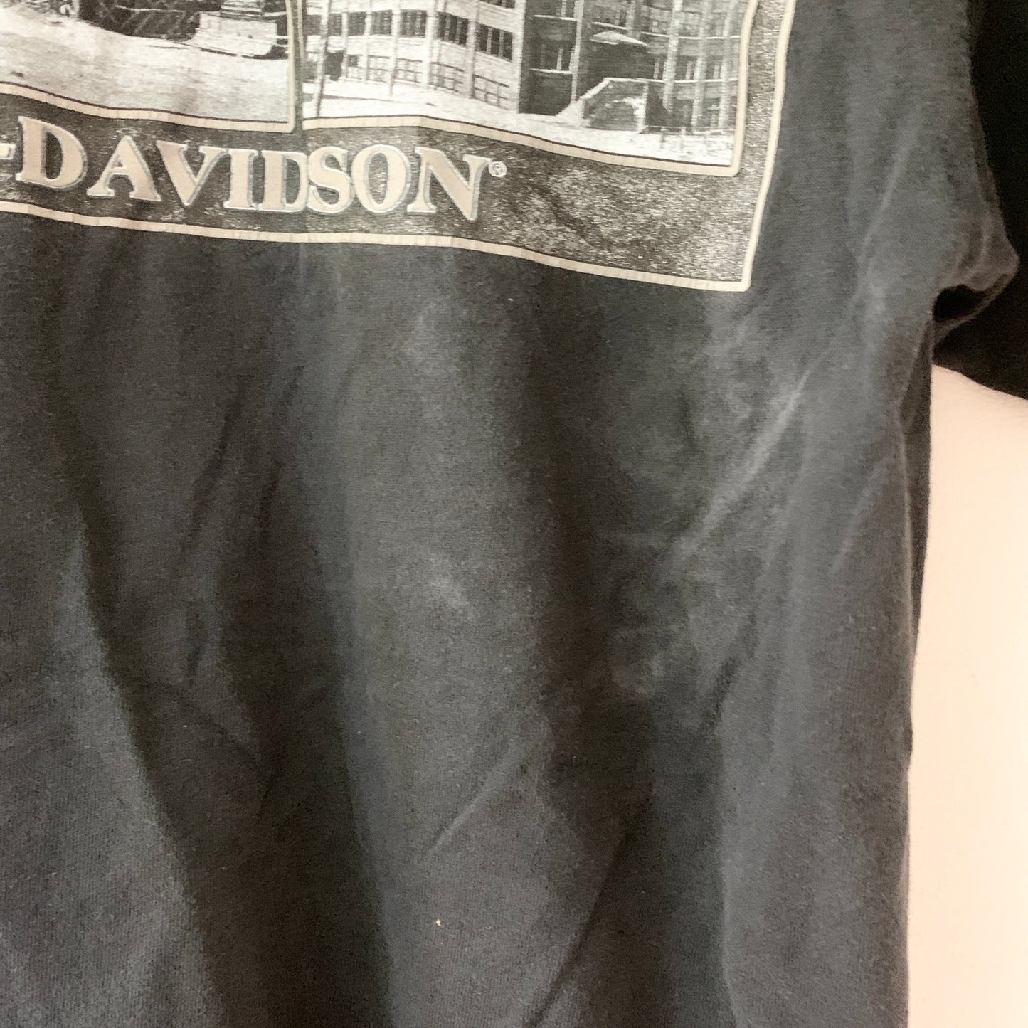 Harley Davidson Vintage Juneau Avenue 90s Graphic T-Shirt Black Small