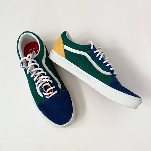 Vans Old Skool Yacht Club Suede Green Color Block Nautical Sneaker Shoes 11.5