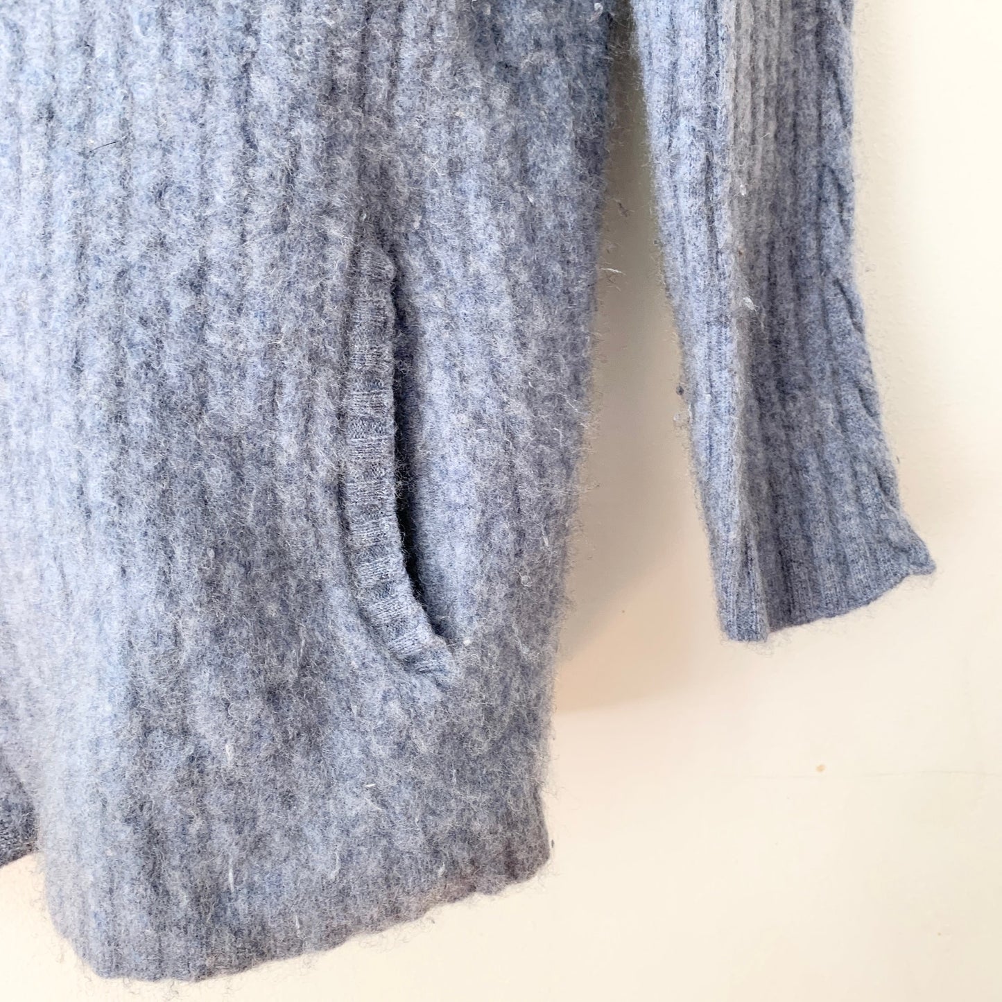 Soft By Naadam Blue Cashmere Cardigan Sweater Large