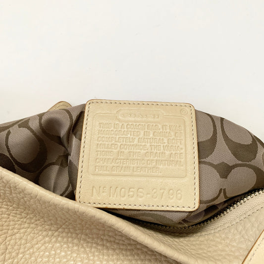COACH Legacy Slim Pebbled Leather 3796 Cream Crossbody Shoulder Purse Bag