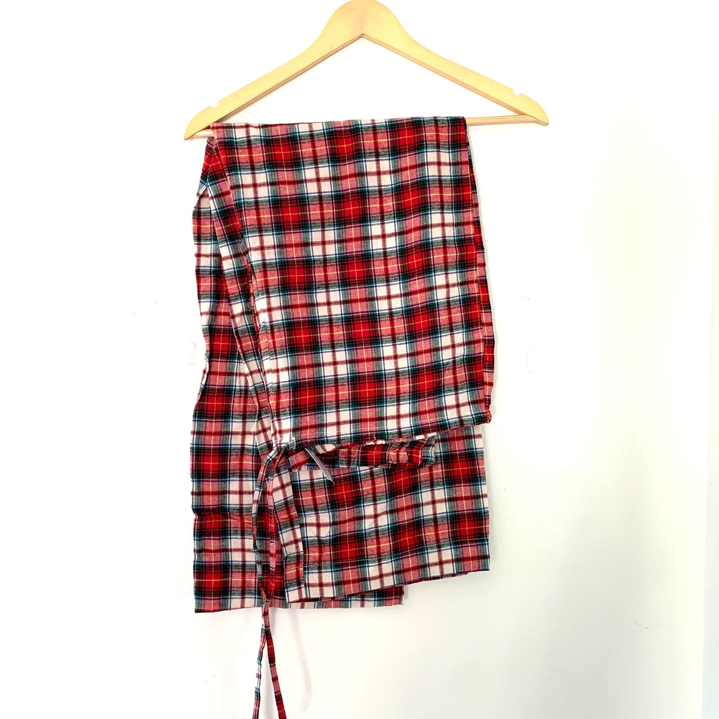 Ralph Lauren Polo Plaid Red White Winter Pajama Two Piece Set Women's New XL