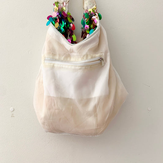 Vintage Y2K 2000s Fringe Candy Sequin Colorful Purse