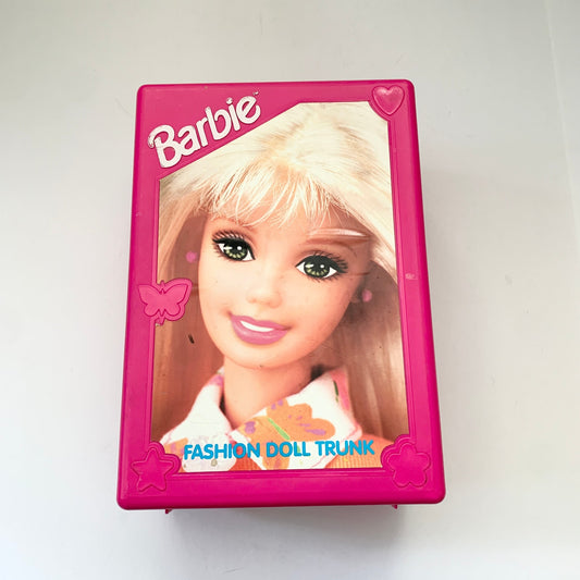 Barbie Fashion Doll Trunk Vintage 1998 Pink Toy Case Mattel