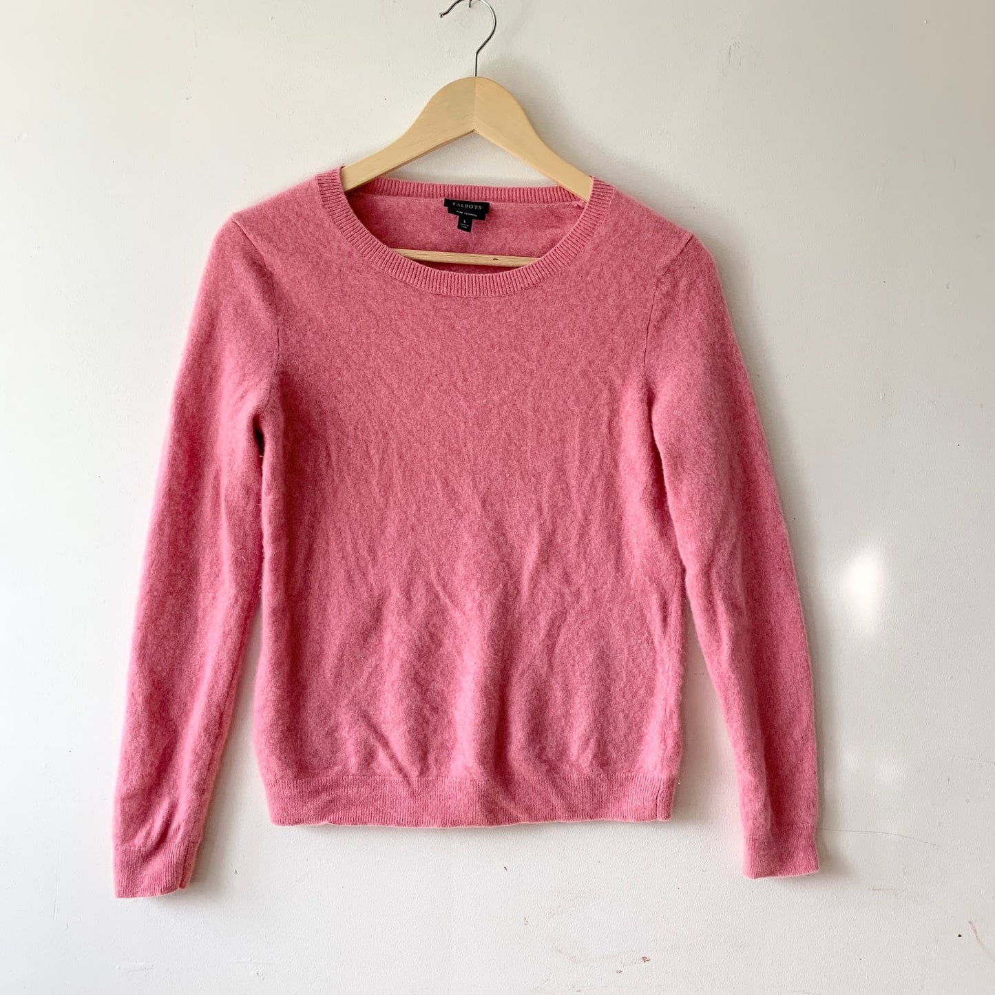 TALBOTS Cashmere Pink Pullover Sweater Large