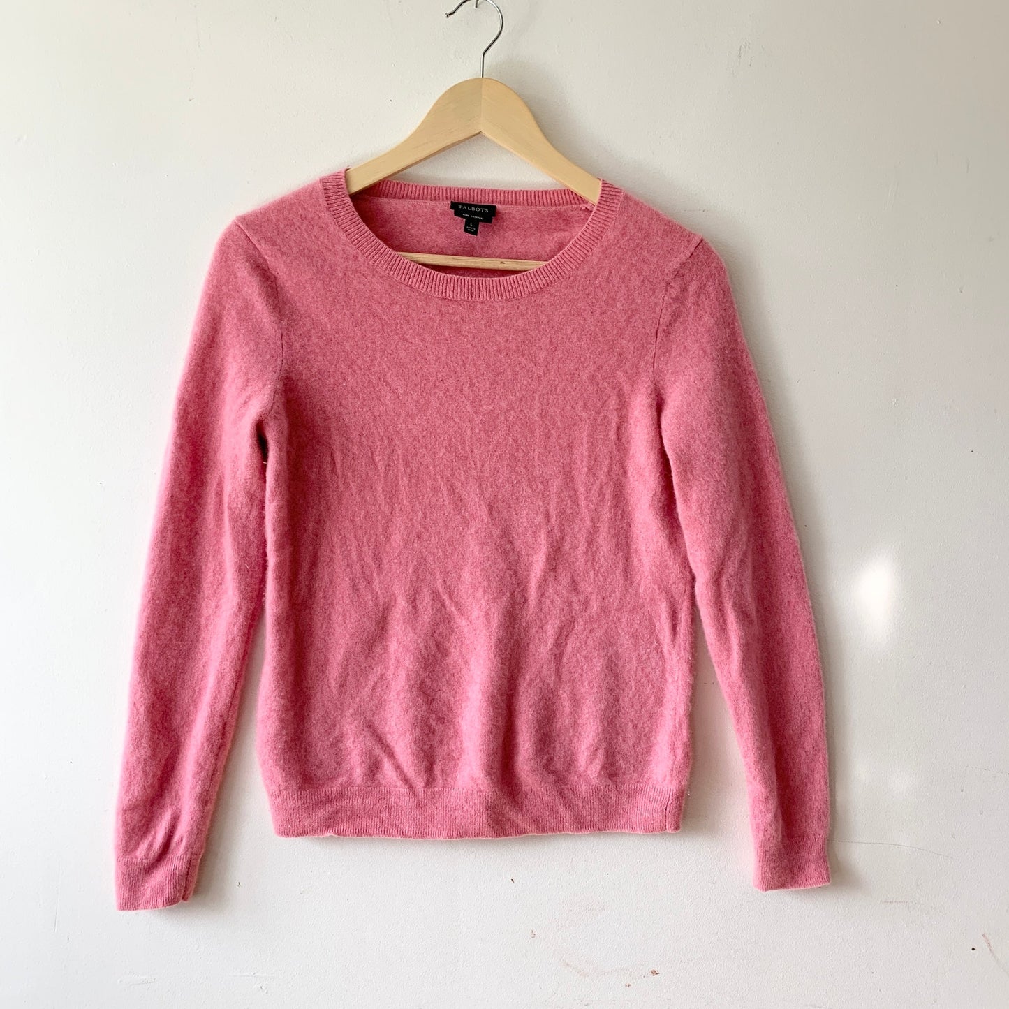 TALBOTS Cashmere Pink Pullover Sweater Large