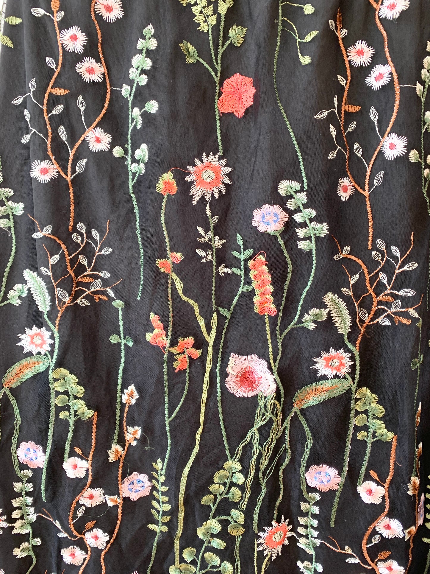 Zanzea Embroidered Floral Midi Skirt XXL