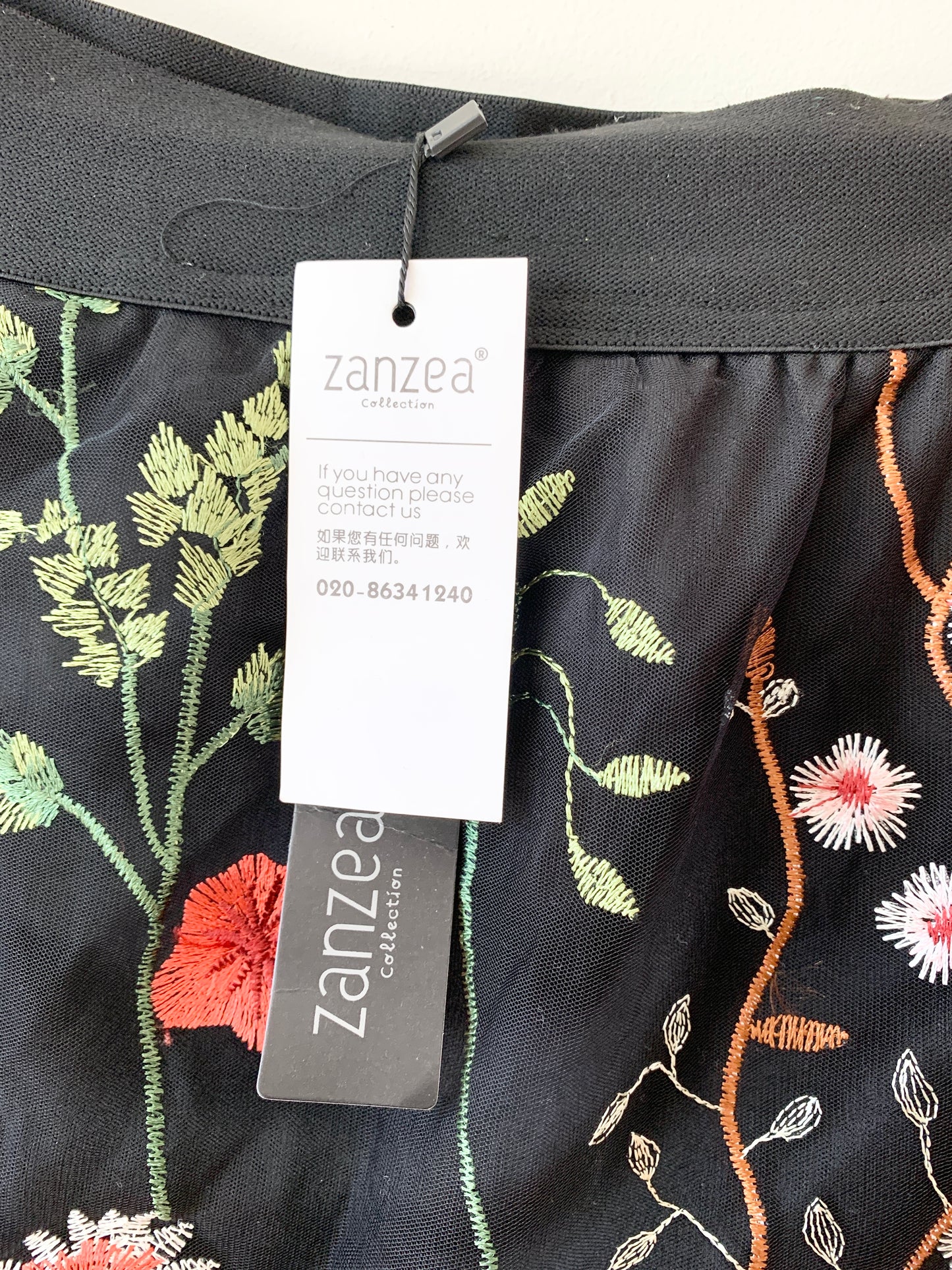 Zanzea Embroidered Floral Midi Skirt XXL