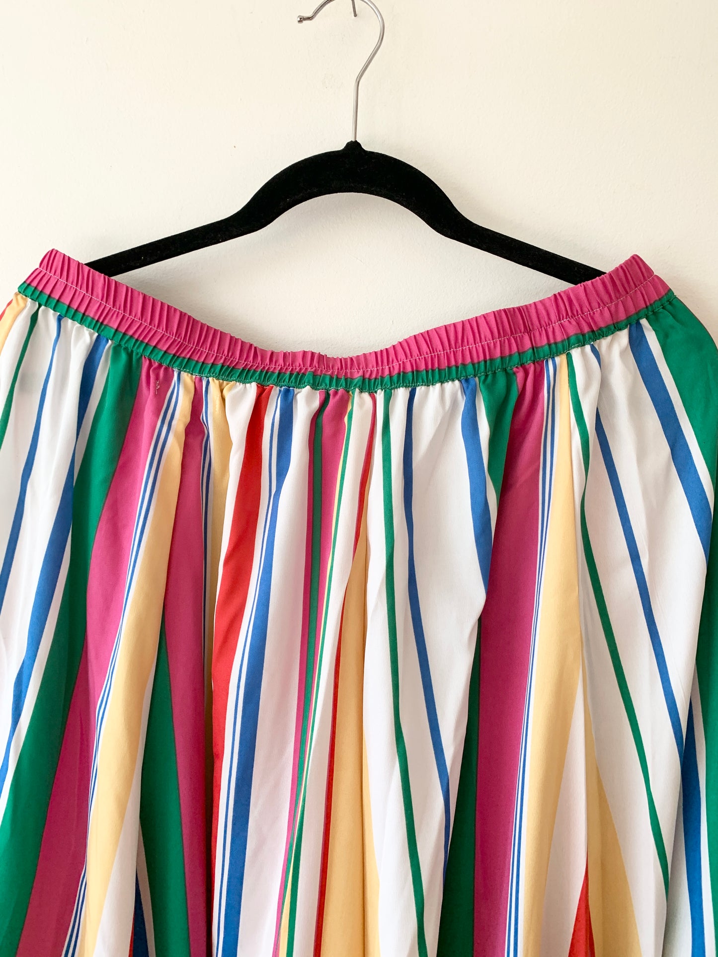 Truly For You Rainbow Stripe Maxi Skirt 1X