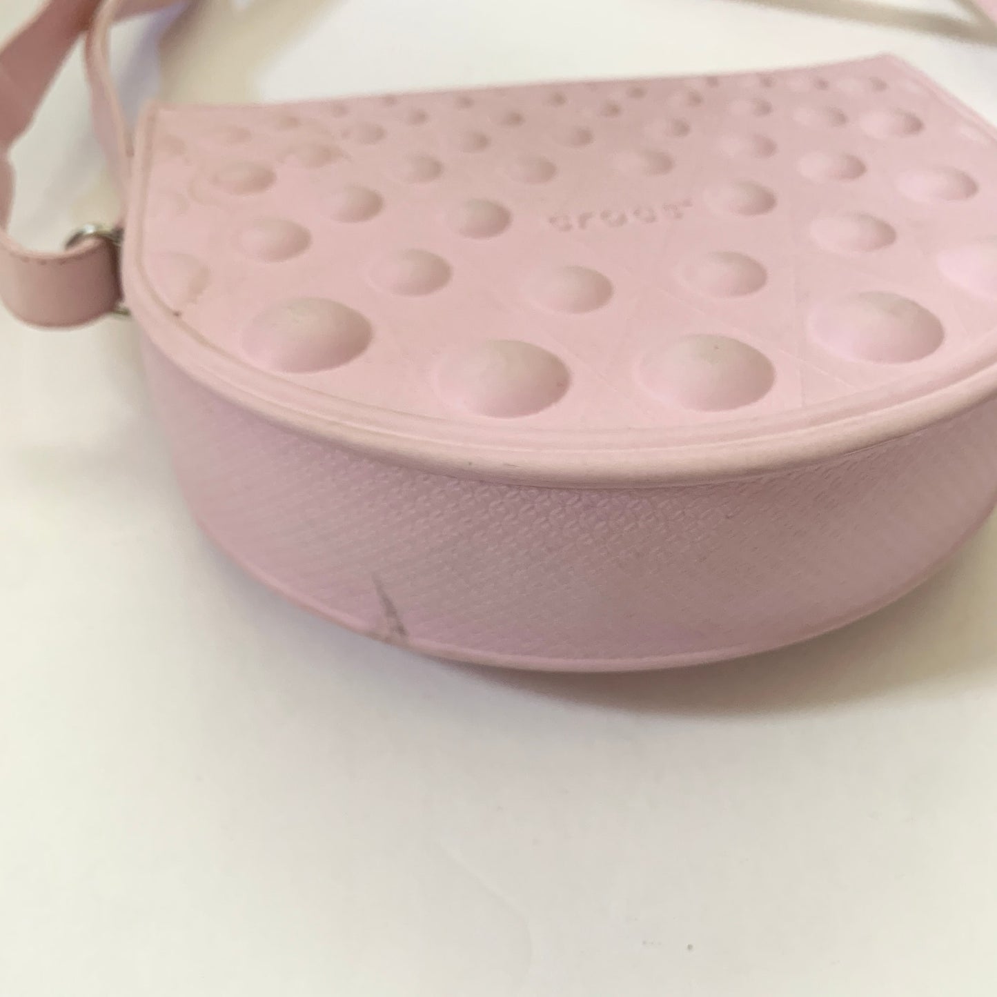 Crocs Rubber Light Pale Blush Pink Crossbody Purse Bag