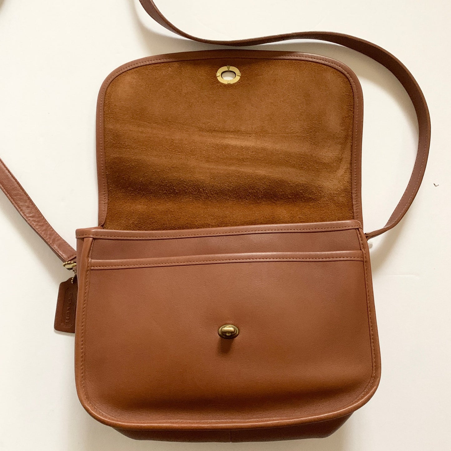 Coach Vintage 9790 Brown Leather Shoulder Purse Bag