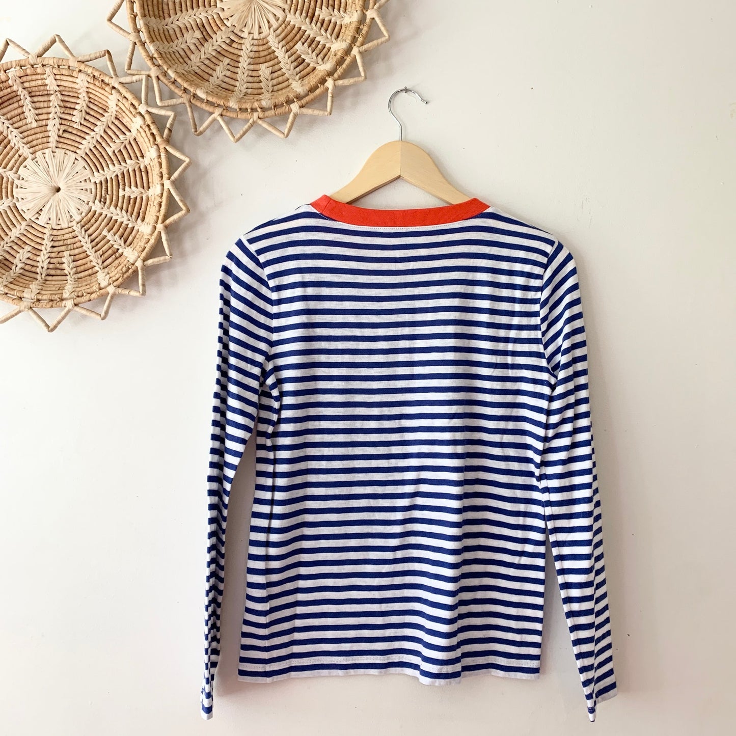 J. Crew French Striped L'Ocean Ocean Long Sleeve Red White Blue T-Shirt XS