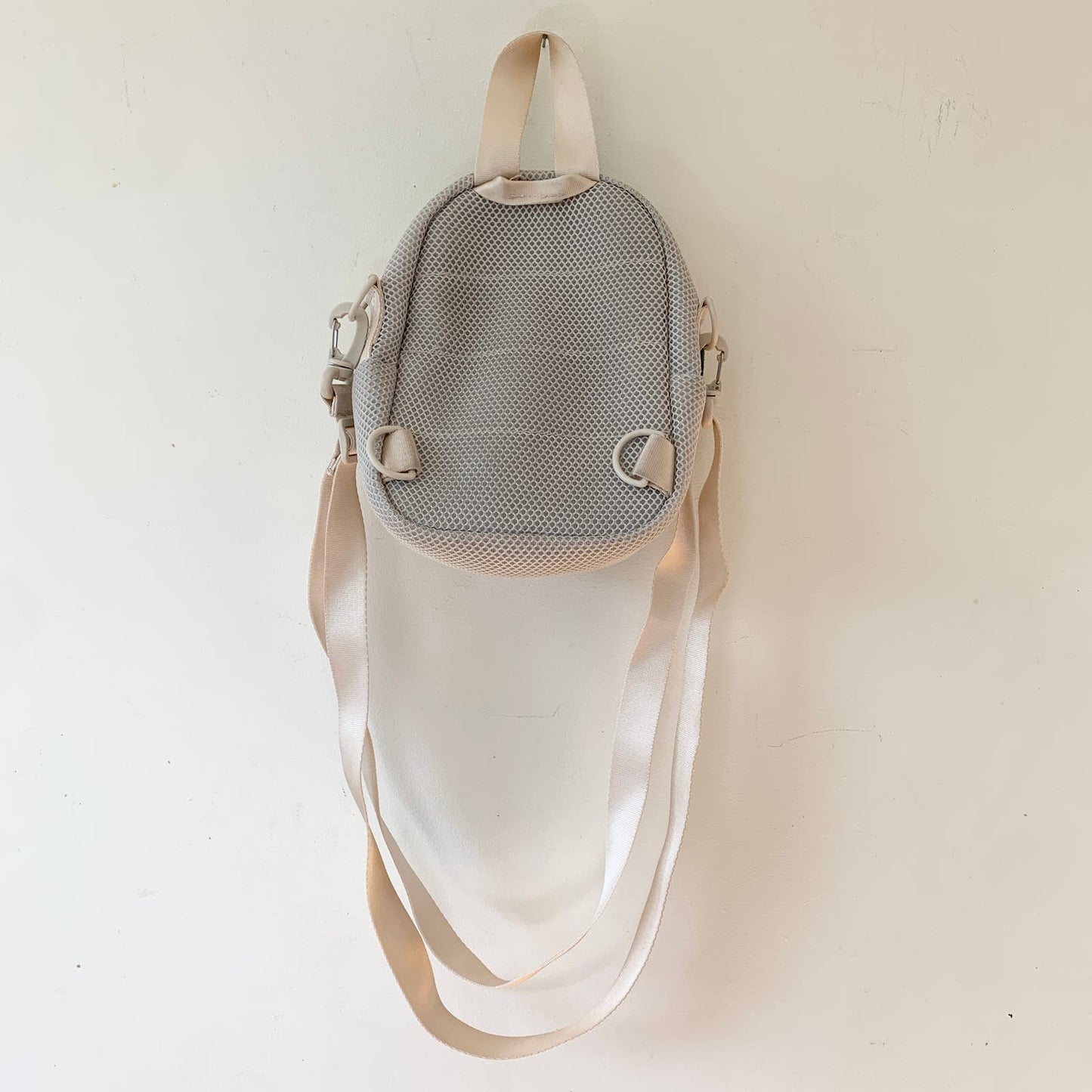 ADIDAS Airmesh Convertible Mini Backpack Crossbody Bag Beige