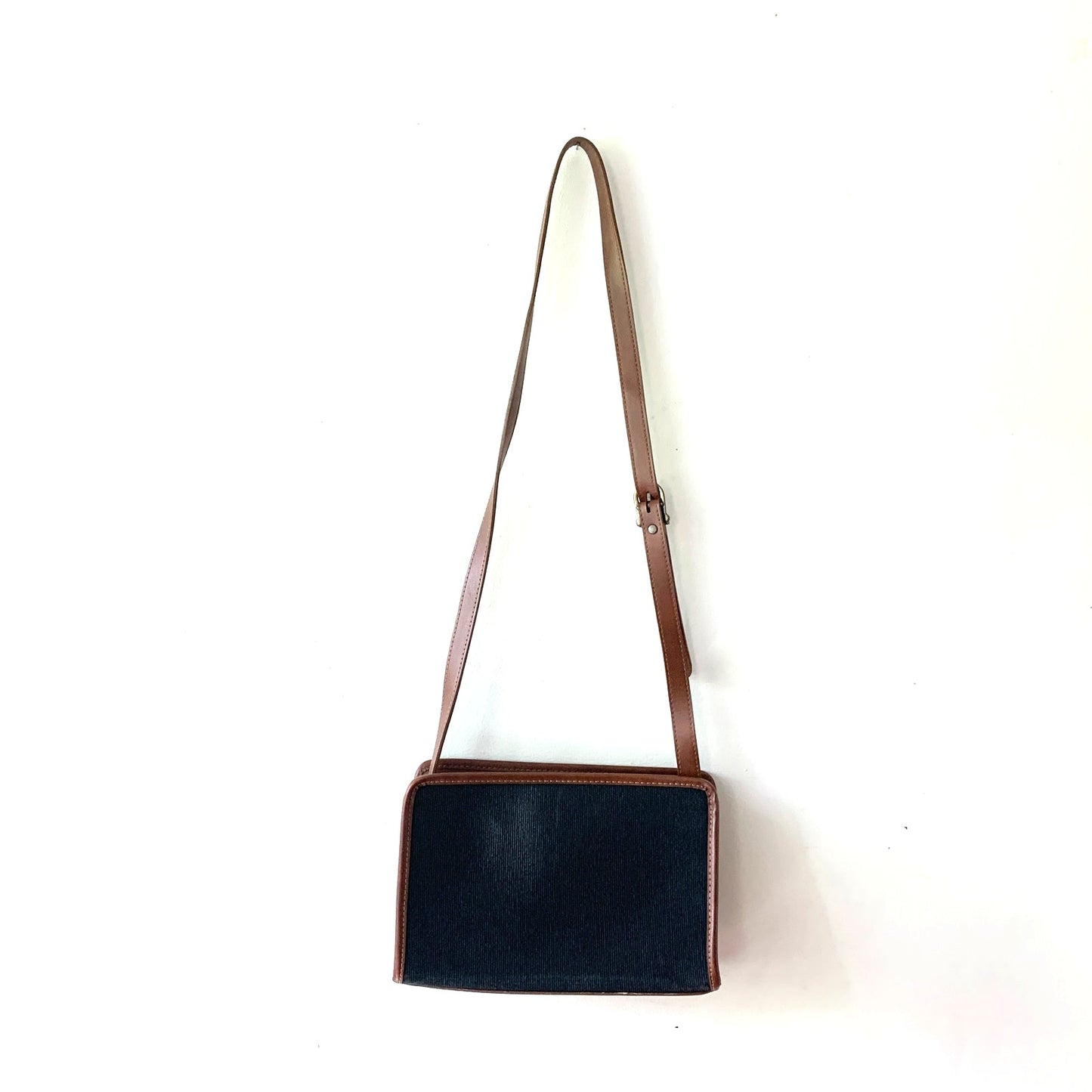 ESPRIT Vintage Black Brown Crossbody Rectangle Purse