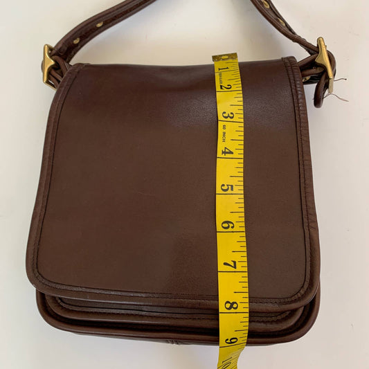 Vintage Coach Legacy Flap Chocolate Brown Crossbody Purse 9145