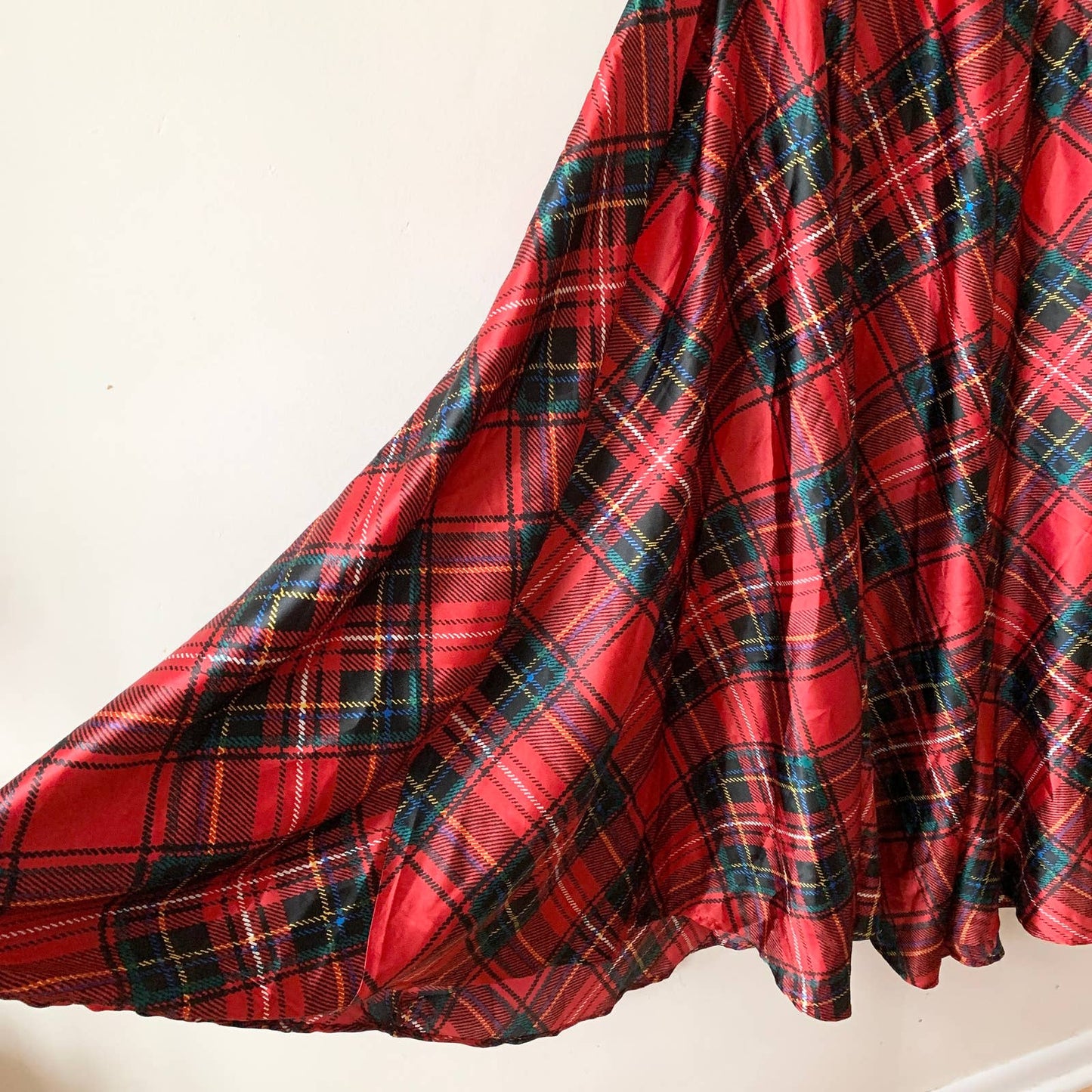 Truly For You Tartan Plaid Maxi Skirt Large