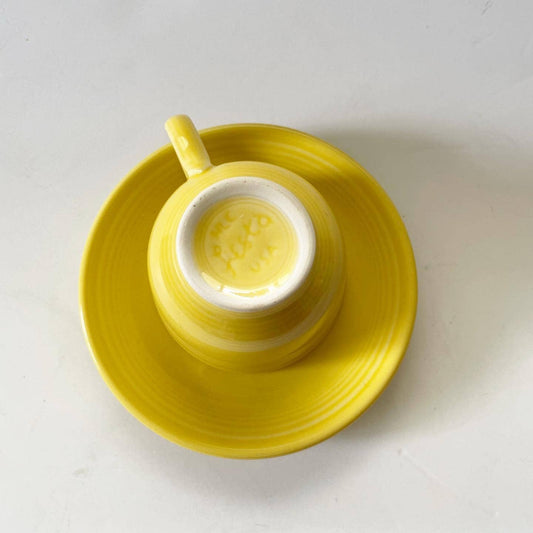 Fiesta Ware Yellow Fiestware Homer Tea Cup and Saucer Set