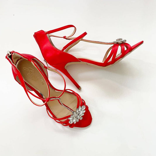 Jewel Badgley Mischka Red Hazel Heel Formal Shoes