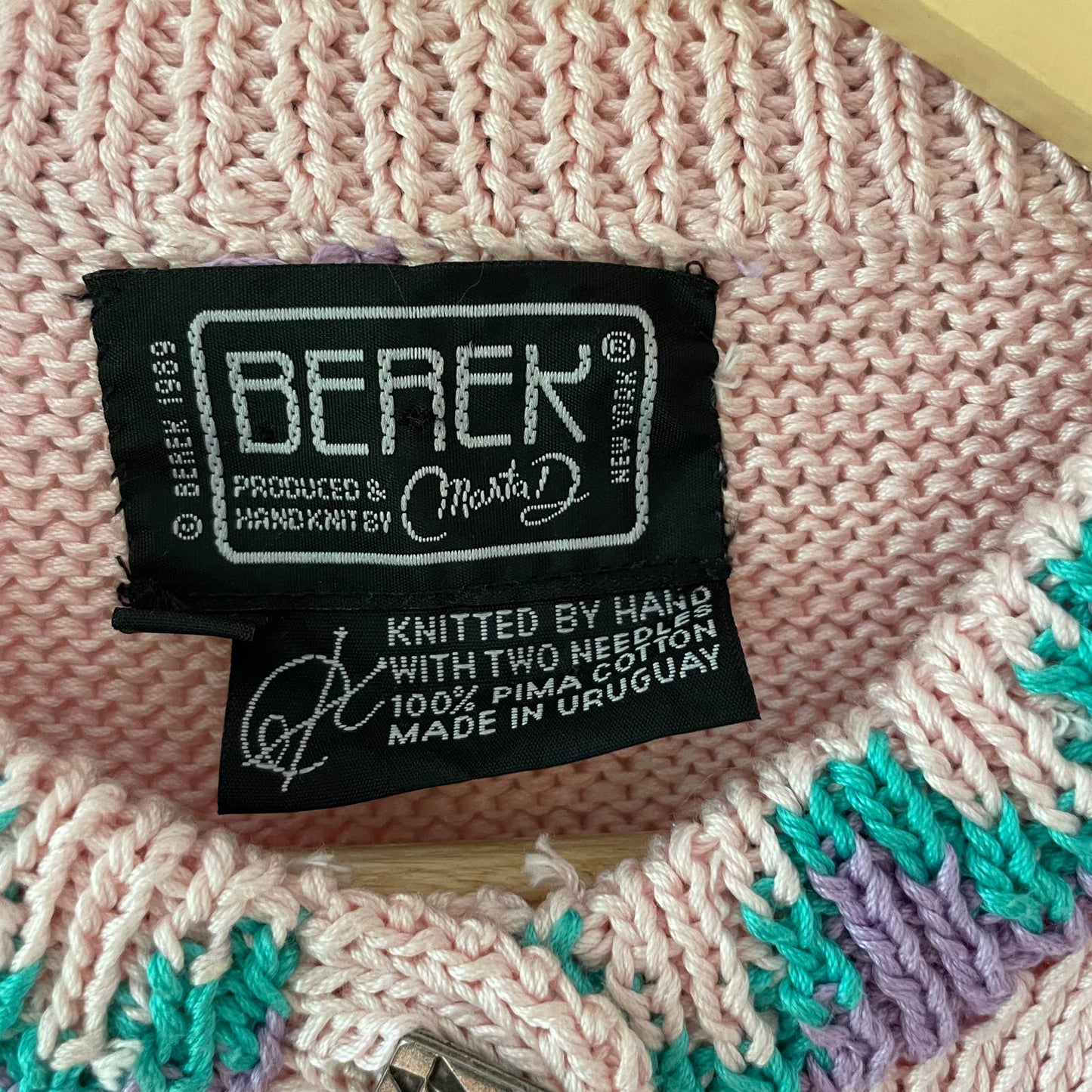 Berek Hand Knit Vintage Girl Pattern Cardigan Sweater