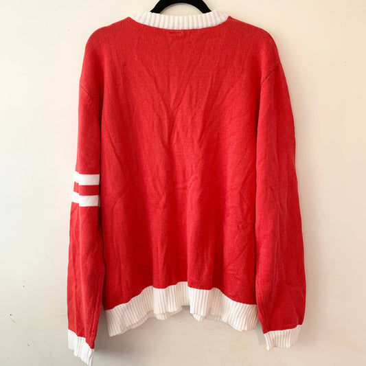 Vintage Red Varsity College Cardigan
