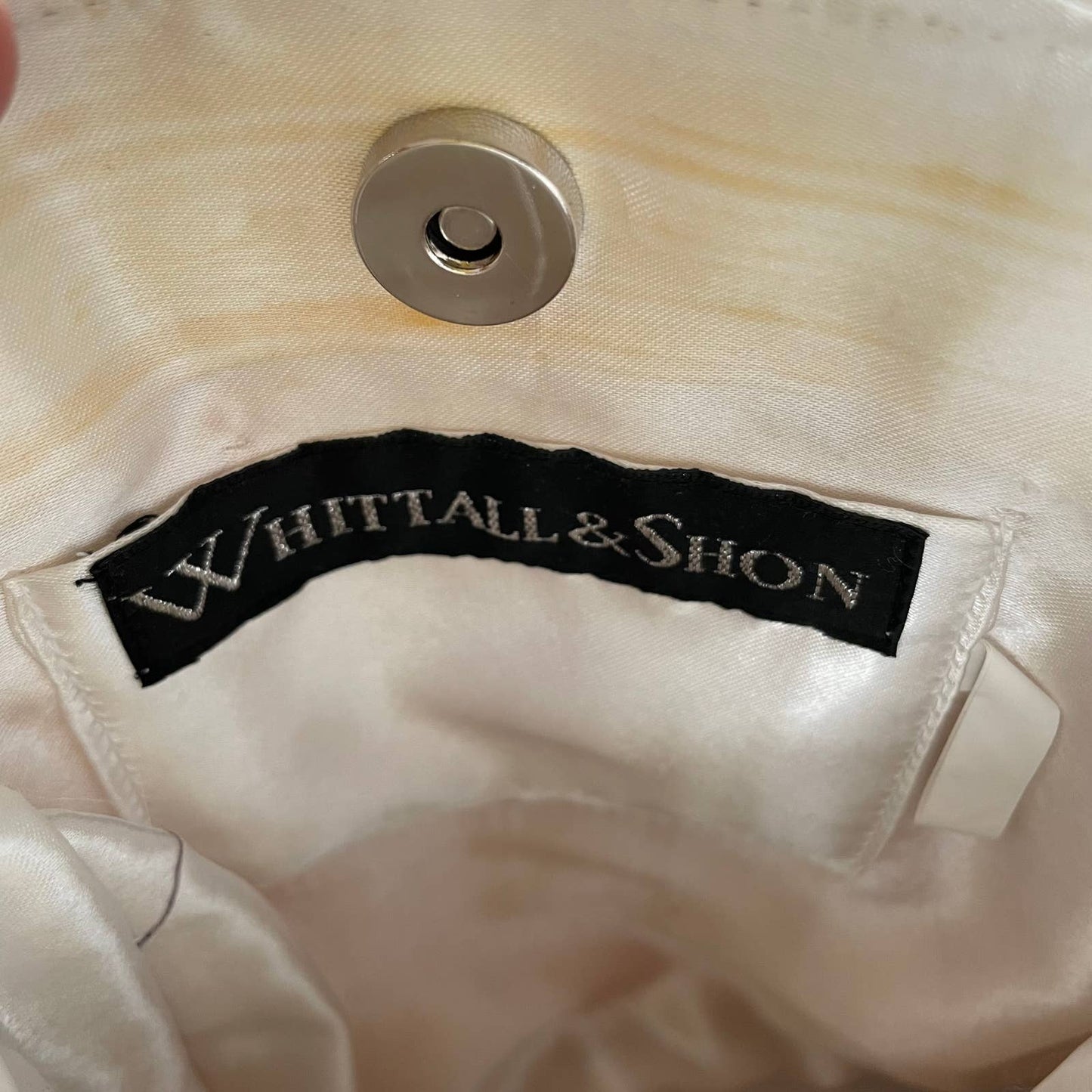 Whittal & Shon Beaded Bridal White Vintage Purse