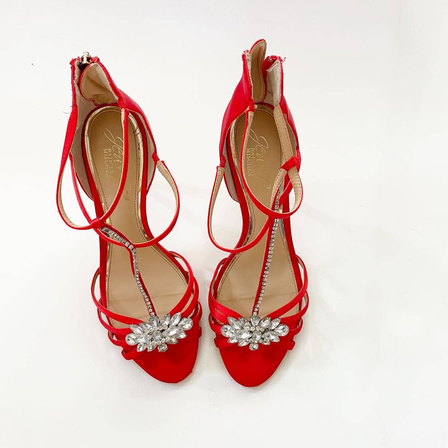 Jewel Badgley Mischka Red Hazel Heel Formal Shoes