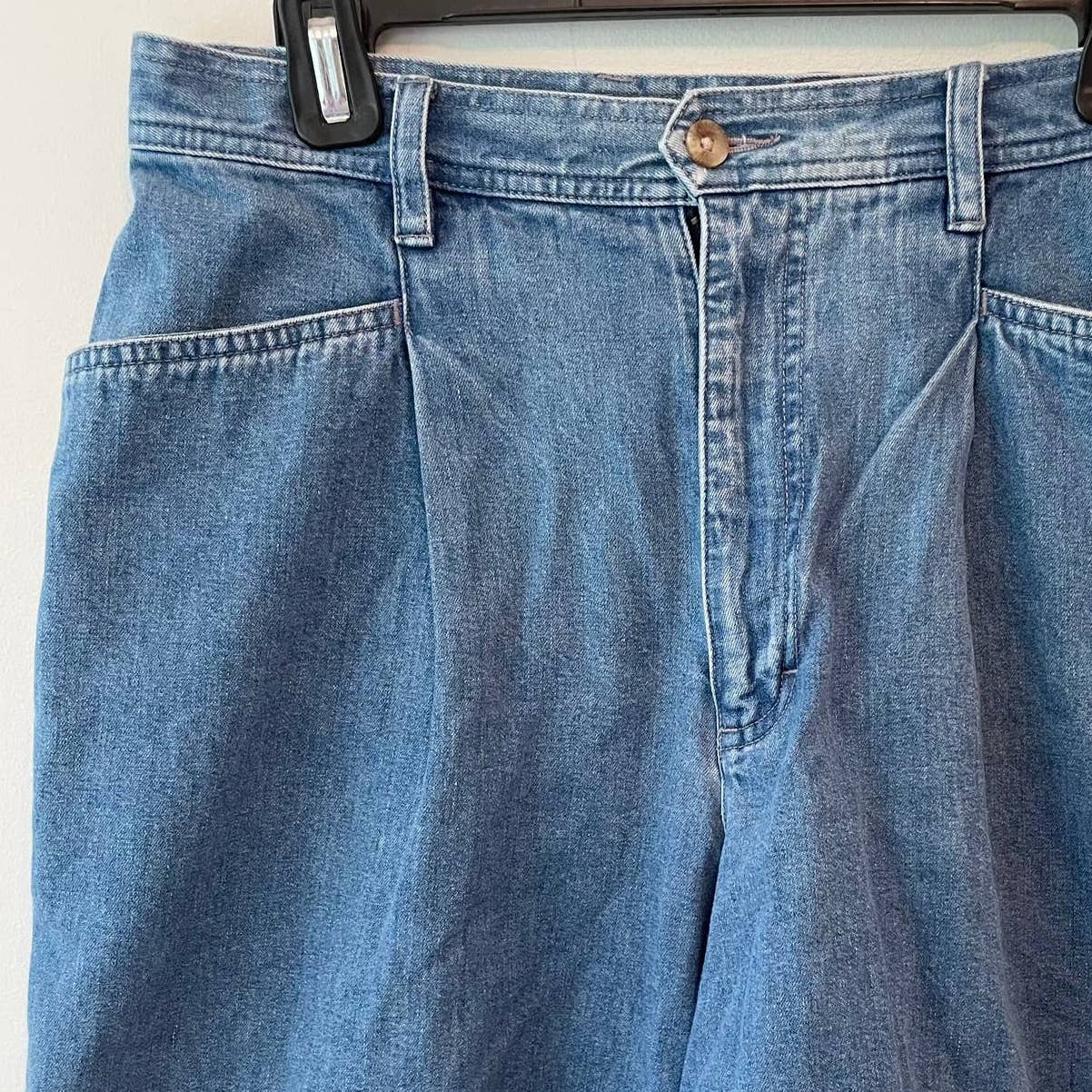 Vintage Eddie Bauer High Rise Trouser Denim Jean Shorts